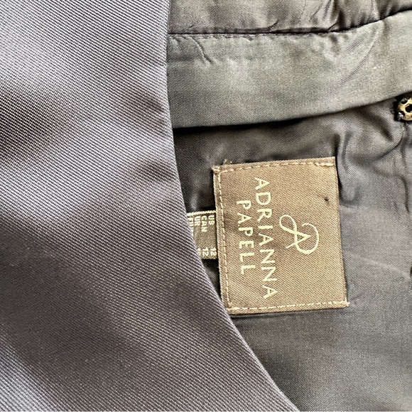 Adrianna Papell Midnight Blue High Low Formal Dress - Picture 7 of 10